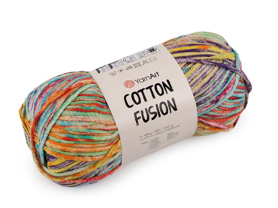 Bavlnená pletacia priadza Cotton Fusion 100 g